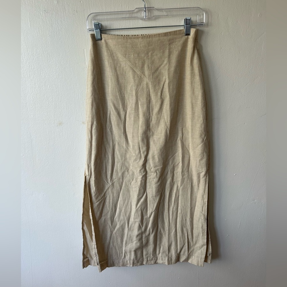GAP Linen-Blend Midi Slip Skirt - Picture 5 of 8